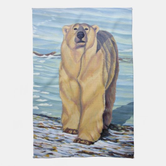 Poolbeer Handdoek Poolbeer Kunst Theedoek Cadeau (Verticaal)