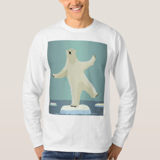 Poolbeer in evenwicht op ijsberg Kunstwerk T-shirt