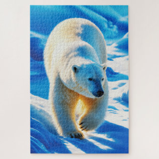 Poolbeer in Gouden Licht – Arctisch Wilde Dieren P Legpuzzel