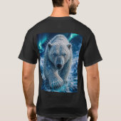 Poolbeer in het Arctisch gebied – 3D Micro Mozaïek T-shirt (Achterkant)