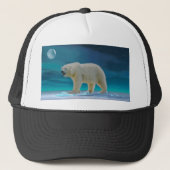 Poolbeer in maanlicht vrachtwagenhoed trucker pet (Voorkant)