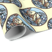 Poolbeer Inpakpapier Stamkunst Cadeaupapier (Rol Hoek)