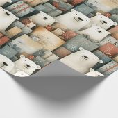 Poolbeer Kerst Inpakpapier (Hoek)