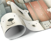 Poolbeer Kerst Inpakpapier (Rol Hoek)