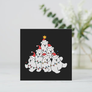 Poolbeer Kerstboom Grappige Dieren Beren Feestdagenkaart