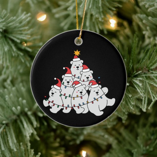 Poolbeer Kerstboom Grappige Dieren Beren Keramisch Ornament (Boom)