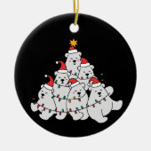 Poolbeer Kerstboom Grappige Dieren Beren Keramisch Ornament (Voorkant)