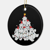 Poolbeer Kerstboom Grappige Dieren Beren Keramisch Ornament (Links)