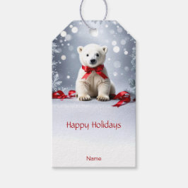 Poolbeer Kerstcadeau Tag Cadeaulabel