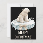 Poolbeer Kerstkaart (Voorkant)