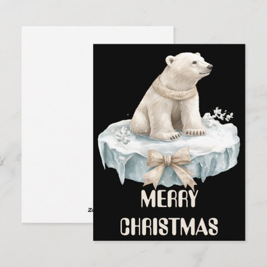 Poolbeer Kerstkaart (Voorkant / Achterkant)