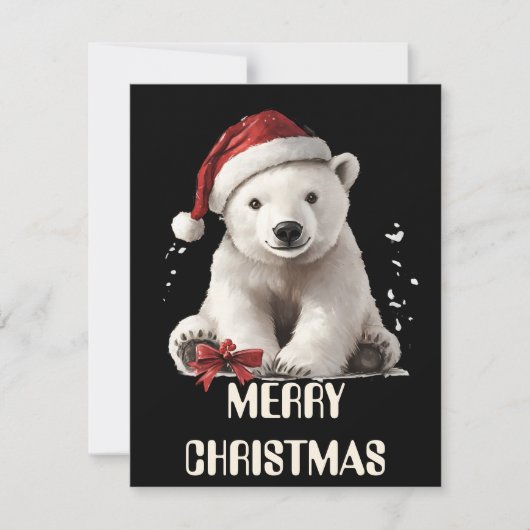 Poolbeer Kerstkaart (Voorkant)