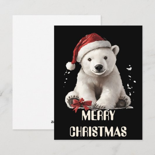 Poolbeer Kerstkaart (Voorkant / Achterkant)