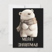 Poolbeer Kerstkaart (Voorkant)