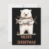 Poolbeer Kerstkaart (Voorkant)