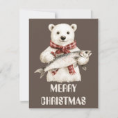 Poolbeer Kerstkaart (Voorkant)