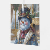 Poolbeer Kerstman Kerstontwerp Glas Ornament (Voorkant links)