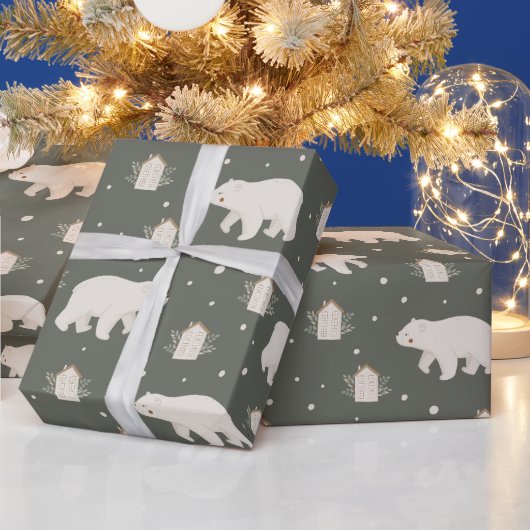 Poolbeer Kerstmis Cadeaupapier (Feestdagen)
