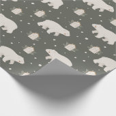 Poolbeer Kerstmis Cadeaupapier (Hoek)