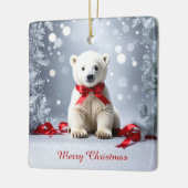 Poolbeer Kerstvakantie Ornament (Links)