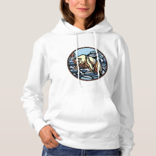 Poolbeer Kunst Dames Hoodie Beer T-shirts