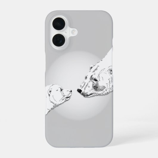 Poolbeer Kunst iPhone Hoezen Beer Kunst iPhone Hoe 16 Hoesje (Achterkant)