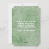 Poolbeer met groene sjaal vrolijk kerstfeest feestdagenkaart (Achterkant)