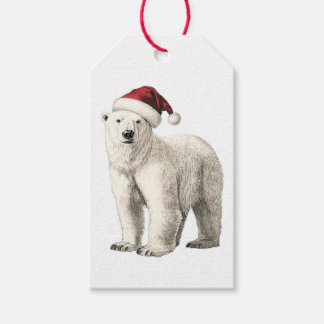 POOLBEER MET KERSTMUTS KADOETIKET CADEAULABEL