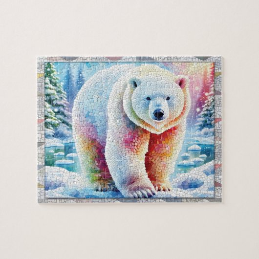 Poolbeer Mozaïek, Wilde Dieren, Tegels, Cadeau, Legpuzzel (Horizontaal)