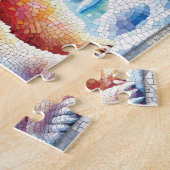 Poolbeer Mozaïek, Wilde Dieren, Tegels, Cadeau, Legpuzzel (Zijkant)