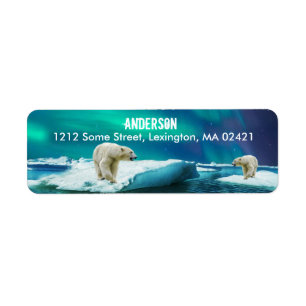 Poolbeer Noordelijke Licht Adreslabels Etiket
