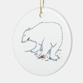 Poolbeer ronde keramische ornament (Links)