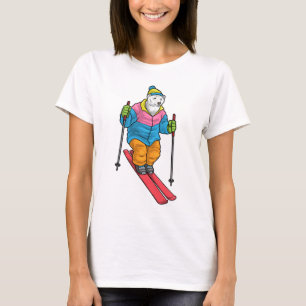 Poolbeer Skiër Ski Wintersporten T-shirt