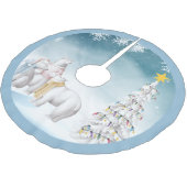 Poolbeer Trio Kerstboom Vloerkleed Rok (Gekanteld)