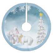 Poolbeer Trio Kerstboom Vloerkleed Rok (Voorkant)