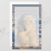 poolbeer, Ursus maritimus, poolbeer op ijs Briefpapier (Voorkant / Achterkant)