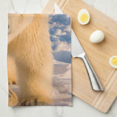 poolbeer, Ursus maritimus, poolbeer op ijs Theedoek (Quarter Fold)