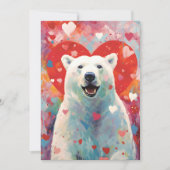 Poolbeer Valentijnsdag Feestdagenkaart (Voorkant)