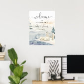 Poolbeer Winter Baby Shower Welkom Poster (Thuiskantoor)