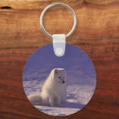 Poolbeer Winter Sleutelhanger Kunst (Voorkant)