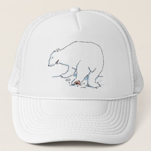 Poolbeer witte schuim trucker hoed pet (Voorkant)