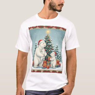 Poolbeerfamilie viert Kerstmis T-shirt