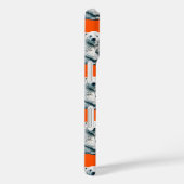 Poolbeerpatroonontwerp op oranje Case-Mate iPhone case (Achterkant / Rechts)