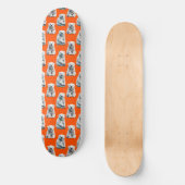 Poolbeerpatroonontwerp op oranje persoonlijk skateboard (Voorkant)