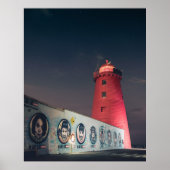 Poolbeg Lighthouse, Dublin Bay, Ierland Poster (Voorkant)