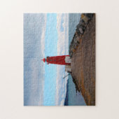 Poolbeg vuurtoren Dublin. Legpuzzel (Verticaal)