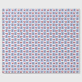 Poolberen en Blockprint Topiaire Inpakpapier (Vlak)