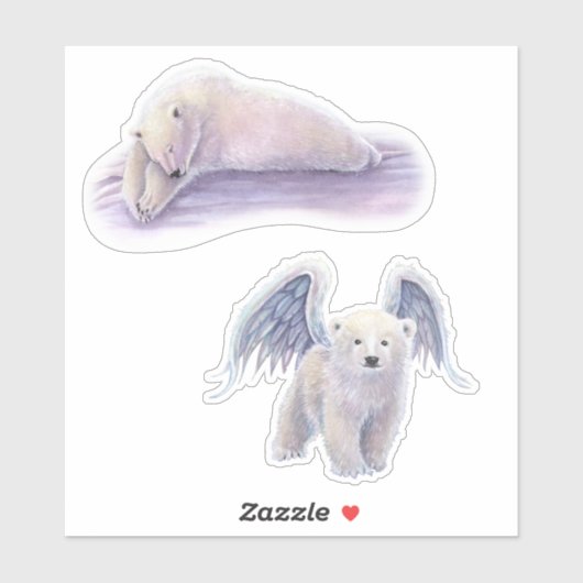 Poolberen Mysterieuze Kunst Engel Fantasie Sticker (Vel)