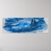 Poolbergen en bomen Landschap Poster (Voorkant)