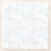 POOLBOMEN & PINGUÏNS MET BEREN & CADEAUS GLAZEN ONDERZETTER (Achterkant)